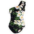 thumbnail image 3 of Hilor Women One Piece Bathing Suits One Shoulder Ruffle Swimwear Tummy Control Monokinis Swimsuits, 3 of 8