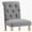 Gray 122, variant on Counter Height Bar Stools Set of 2, Button Tufted Back Solid Wood Stools for Kitchen Island, 24.5-Inch Seat Height, Gray Linen Look Fabric