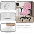 thumbnail image 3 of SCRAWLGOD 4 Pieces Stretch Computer Chair Cover with Arm Slipcovers Removable Desk Chair Seat Covers Dustproof Comfortable Swivel Chair Protector, Axolotl Cherry Heart Pink, 3 of 7
