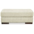 thumbnail image 5 of Benjara Naite 44 Inch Ottoman, Plush Top Cushion, Wood, Beige Polyester Chenille, 5 of 5