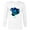 White, variant on Avatar Na’vi in Pandora Jungle at Night with Logo - Long Sleeve T-Shirt for Men - Customized-White