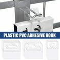 thumbnail image 2 of 100 Pcs Hanging Tabs Round Hole Hanging Tags Plastic Hook' Adhensive PVC U2X8, 2 of 8