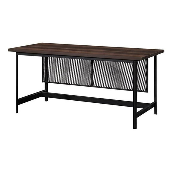 Pemberly Row Transitional Engineered Wood Executive Desk in Oak