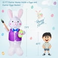 thumbnail image 2 of 7FT High Easter Bunny Holding Easter Egg Inflatable Yard Decorations Giant Bunny with LED Lights,Inflatable Outdoor Decorations for Holiday/Easter/Party/Yard/Garden, 2 of 7