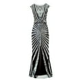 thumbnail image 2 of UPPADA Womens Crewneck Cocktail Dress Fishtail Dress Sleeveless Cocktail Formal Swing Dress Wedding Guest Dresses Bodycon Cocktail Dress, 2 of 4