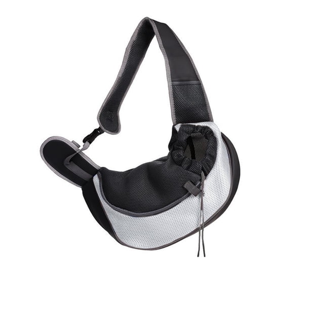 Bolsa de transporte para mascotas de tela Oxford, cremallera ajustable portátil, forro Flexible transpirable, bolsos de hombro de viaje Hábitats y jaulas para animales pequeños Gris Claro Grande Greeniant PT004329-15