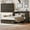 Gray, variant on Euroco Wood Queen Size Murphy Bed, Foldable Platform Bed with Drawer and Charging Station, Cabinet Bed for Bedroom, White