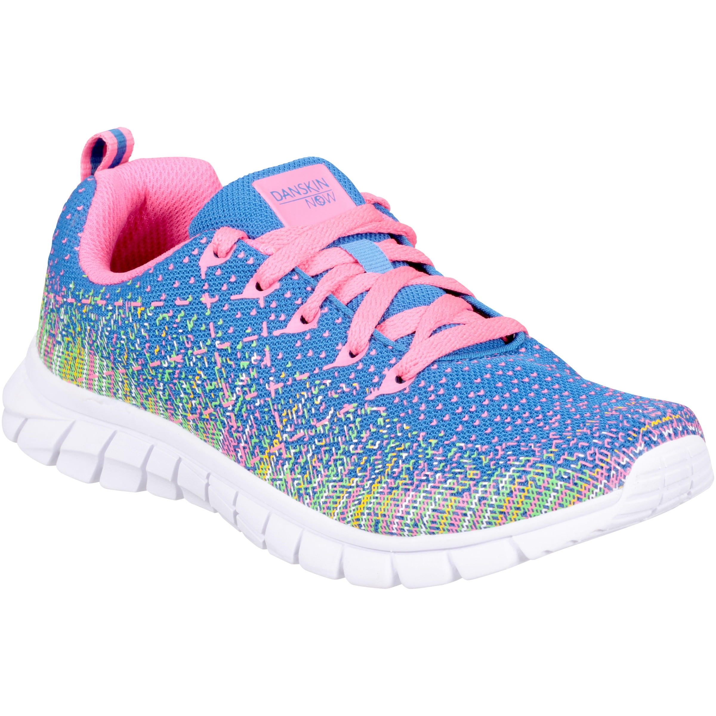 DANSKIN NOW BRIGHT ORANGE//PINK//YELLOW BREATHABLE MESH ATHLETIC GIRL SHOE 4 NEW
