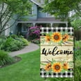 thumbnail image 5 of Heduofu Sunflower Summer Welcome Garden Flag, Vertical Floral Buffalo Small Yard Flag, Seasonal Outdoor Flag Home Decor for Yard Lawn Patio Outdoor 28x40in, 5 of 8