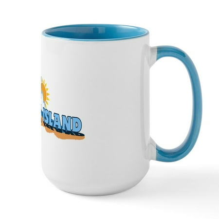 

CafePress - Fenwick Island DE Waves Design Large Mug - 15 oz Ceramic Large Mug