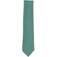 thumbnail image 1 of Charvet Men's Green / Navy Iridescent Shark Tooth Rows Silk Necktie - One Size, 1 of 1