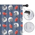 thumbnail image 4 of Blackout Kids Curtains,Blue Football Helmets and Balls Pattern Childrens Insulated Curtains Set Of 2,Bedroom Essentials,Toddler Room Decor 52"x63", 4 of 5