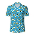 thumbnail image 2 of Daiia Flying Bees Pattern Men’s Polo Shirts,Solid Deck Shirt,Classic Fit, Breathable Cotton Polo for Casual and Sport Wear-3X-Large, 2 of 7