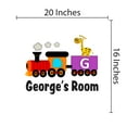 thumbnail image 3 of ALPHABET - Vinyl Kids Nursery Bedroom Giraffe Train Decoration Letter G Alphabet Design Removable Wall Decal - Multicolored Home Living Room Personalized Name Lettering Art Wall Sticker 20" x 16", 3 of 3