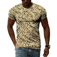 thumbnail image 1 of t-shirts Rétro Imprimés 3D Script Égyptien Ancien pour Hommes Mode Été Décontracté Style Rue Col Rond Manches Courtes, 1 of 5