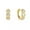 B - Gold with White Stone, variant on 925 Sterling Silver Love Heart CZ Crystal Hoop Huggie Hinged Earrings A1496-B - Gold with White Stone