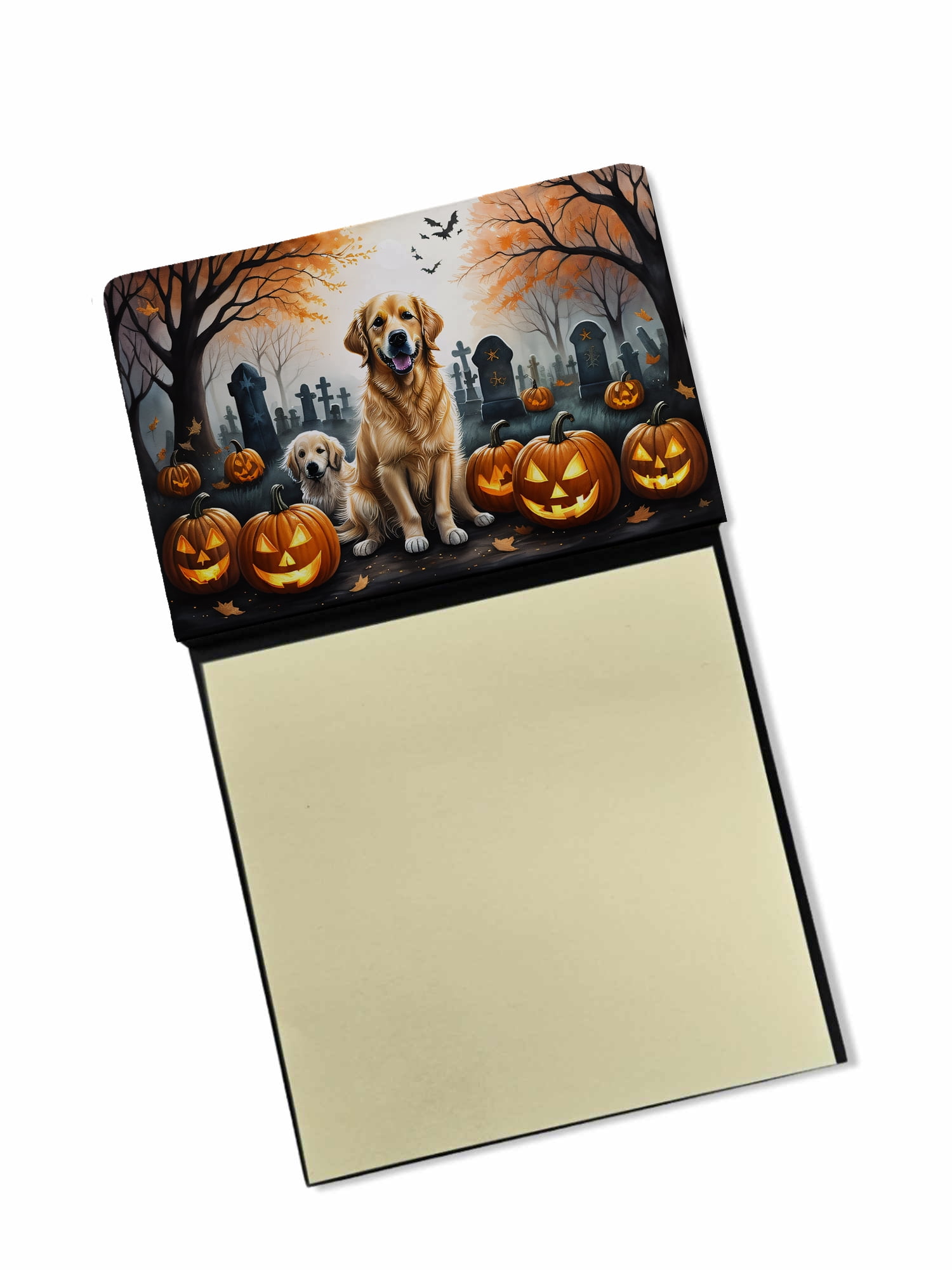 English Bulldog Spooky Halloween Sticky Note Holder 3.25 in x 5.25 in