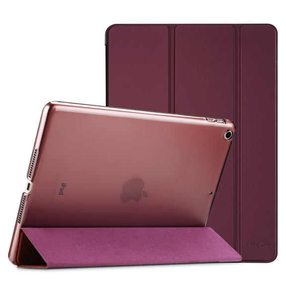 ProCase for iPad 9.7 Inch Case iPad 6th/5th Generation Case 2018 2017(Model: A1893 A1954 A1822 A1823), Ultra Slim Lightweight Stand Case with Translucent Frosted Back Smart Cover -Wine