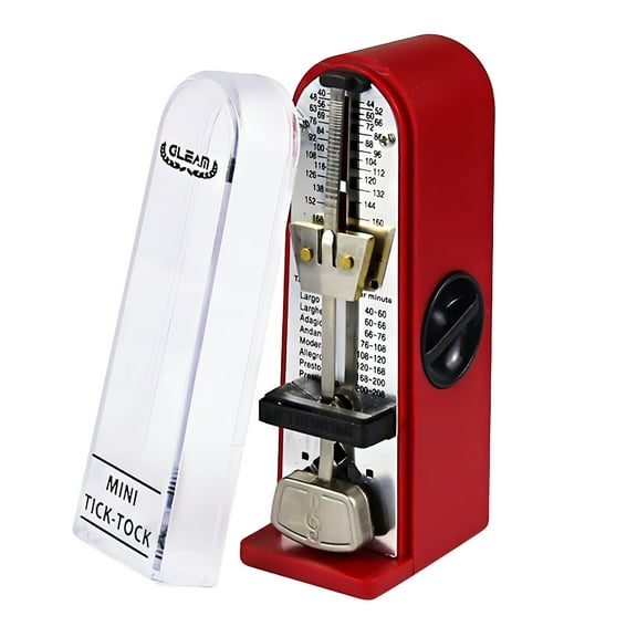 GJX Mechanical Metronome Clear Scale Portable Adjustable Speed Smooth Dust-proof Cover Even Rhythm Metal Movement Swinging Pendulum Piano Metronome Musical Instrument