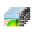 thumbnail image 4 of MKHERT Green Leaf Guitar with Tropical Sea Beach Placemats Table Mats for Dining Room Kitchen Table Decoration 12x18 inch,Set of 4, 4 of 4