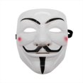 thumbnail image 1 of Maojin Halloween Decoration Hackers Mask White V For Vendetta Halloween Face Mask Costume Cosplay Party, 1 of 2