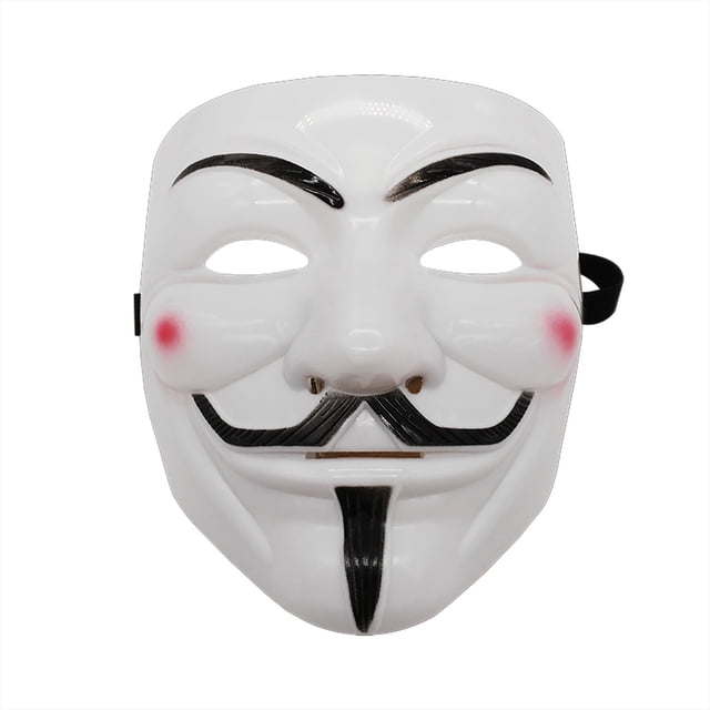 Maojin Halloween Decoration Hackers Mask White V For Vendetta Halloween Face Mask Costume Cosplay Party