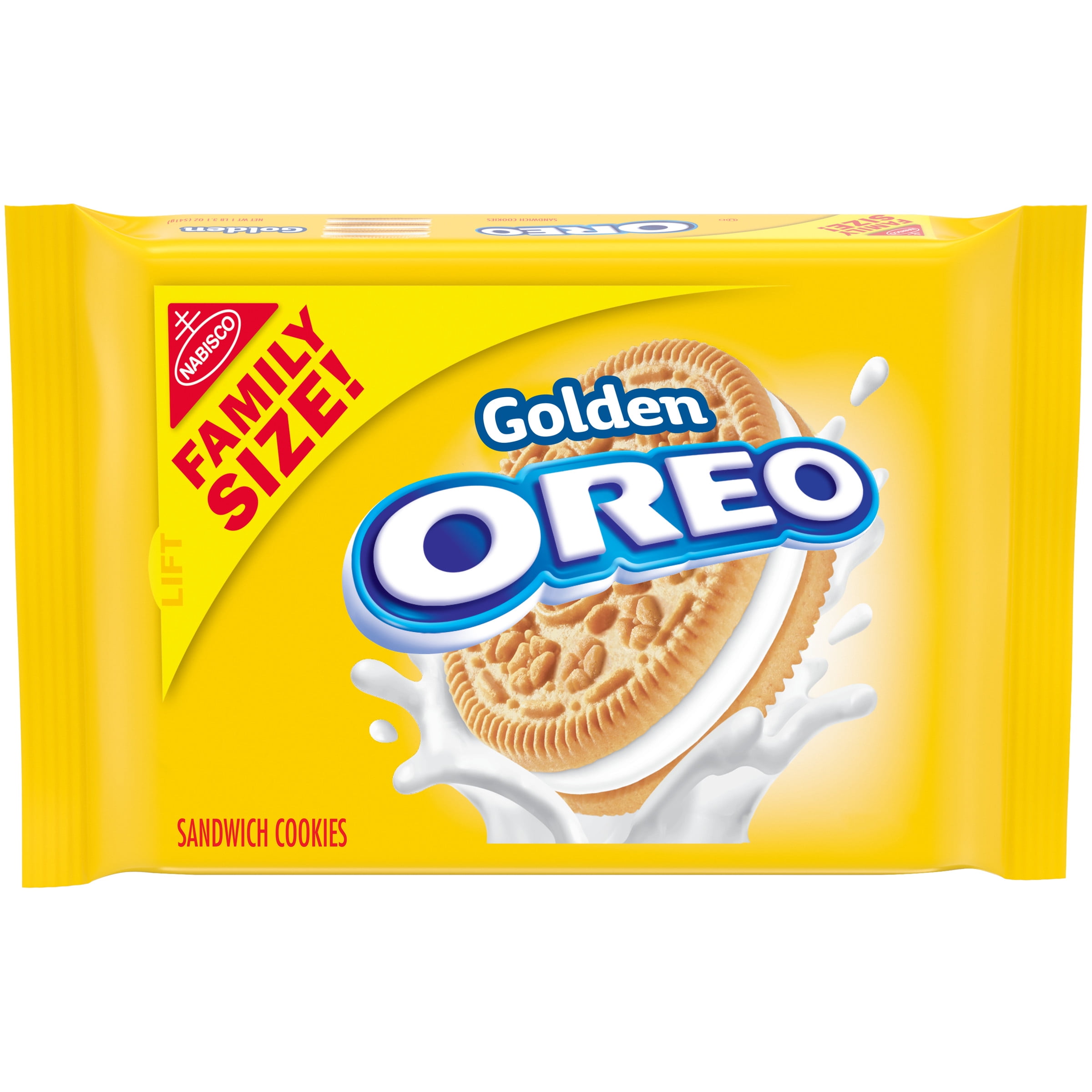 OREO Golden Sandwich Cookies, Family Size, 19.1 oz