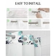 thumbnail image 5 of No Hook Shower Curtain with Snap in Liner, Summer Watercolor Blue Flowers White Hotel Shower Curtains for Bathroom, Washable Shower Curtain Liner Set with Mesh Top Window, 36"x72", 5 of 6