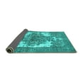 thumbnail image 2 of Ahgly Company Indoor Round Persian Turquoise Blue Traditional Area Rugs, 4' Round, 2 of 4