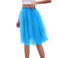 thumbnail image 4 of BRDFRL Women A-Line Tulle Skirt Tutu Knee Length Sky Blue XL, 4 of 6