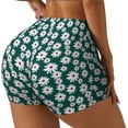 thumbnail image 2 of Sigee Daisies Flowers Print Women's High Waist Workout Shorts - Squat Proof, Tummy Control, Yoga and Gym Activewear-Small, 2 of 9