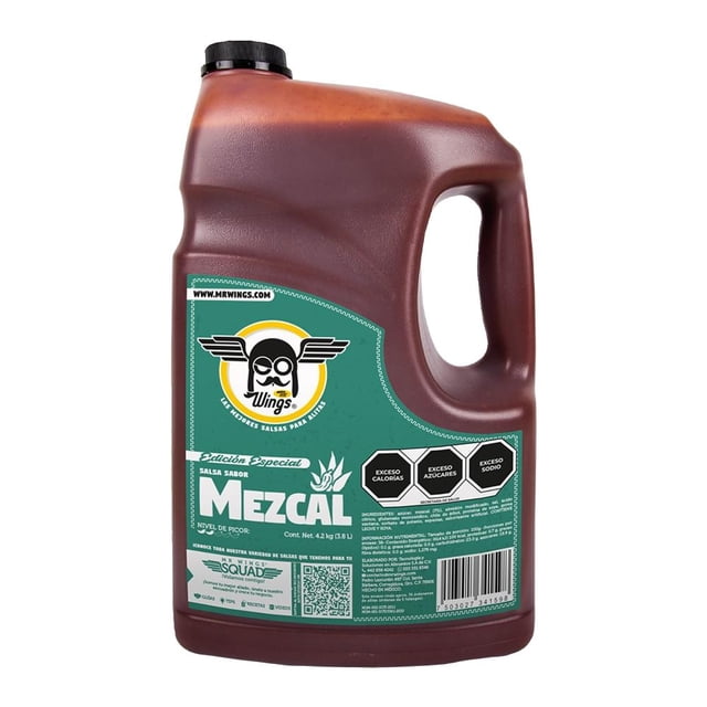 Salsa para alitas y botanas Mr Wings Sabor Mezcal 4.2 Kg