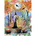 thumbnail image 3 of Wickstrom, Martin 12x14 Black Modern Framed Museum Art Print Titled - Autumn Witch, 3 of 5