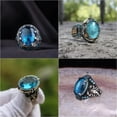 thumbnail image 4 of VIVIDELLE Fashion 925 Silver Turquoise Rings Women Wedding Party Jewelry Gift Sz 6-10-6-#6, 4 of 7
