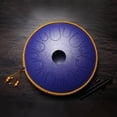 thumbnail image 1 of Tambor de mano de 14 pulgadas en tono C, 14 notas, material de acero aleado, incluye baquetas de ébano y bolsa de transporte, disponible en color azul. Ideal para principiantes adultos y niños., 1 of 6