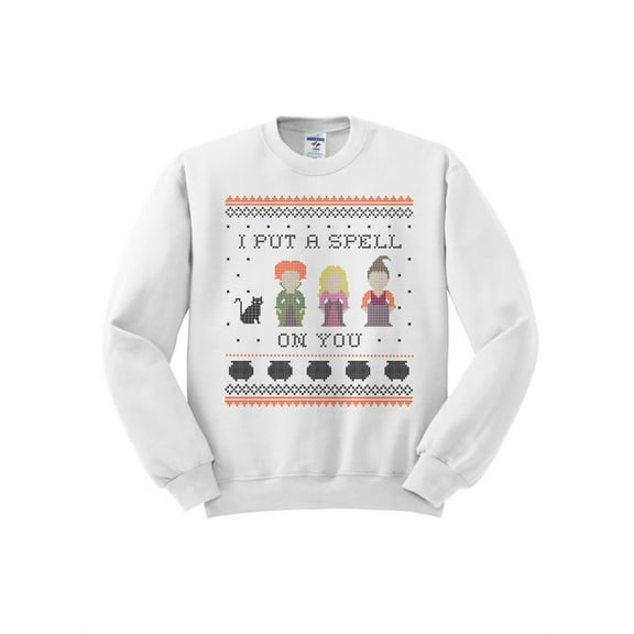 I Put a Spell on You Hocus Pocus Sweatshirt Small White