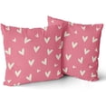 thumbnail image 4 of Pink Valentines Pillow Covers 16x16 Set of 2 Valentine'' Day Pink Love Heart Holiday Decorative Throw Pillows Romantic Valentine Themed Gifts Pillowcase Cotton Square Cushion Cover for Couch Bed Soft, 4 of 6