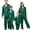 Green, variant on Matching Family Christmas Pajamas Silk Pjs Long Sleeve Button down Holiday Nightwear Top and Pants 2 Piece Set New Year Pajamas