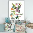thumbnail image 2 of Designart 'Colourful Birds and Tropical Flowers II' Traditional Framed Canvas Wall Art Print, 2 of 5