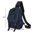 thumbnail image 2 of Bolso con correa, mochila para hombro en el pecho, mochila para computadora portátil, bolso cruzado, viajes al aire libre para hombres y mujeres, 2 of 5