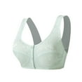 thumbnail image 3 of VISALY Front Closure Bras for Women, High Support Adjustable Strap Full Coverage Up Bras Comfortable No Underwire S, Wireless Bra, Front Closure Bras for Women, Bras (Green, 42), 3 of 6