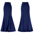 thumbnail image 1 of Vestido de sirena con volantes estilo steampunk victoriano para mujer de talla grande para cosplay de Halloween, 1 of 1