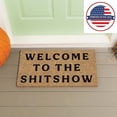 thumbnail image 3 of Evergreen 16 x 28 Inches Welcome to the Show Door Mat | Non-Slip Rubber Backing | Dirt catching Natural Coir | Indoor and Outdoor Home Decor, 3 of 6