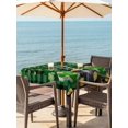 thumbnail image 2 of Outdoor Tablecloth with Umbrella Hole and Zipper, St. Patrick's Day Square Table Cloth 60x60 Inch Waterproof Tablecloth, Spring Lucky Shamrocks Green Gnomes Plaid Picnic Table Cover for Patio Camping, 2 of 7