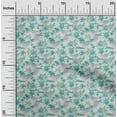 thumbnail image 2 of oneOone Tissu Polyester Spandex Vert Sarcelle Poussiéreux Matériel de Robe Tropical Tissu Imprimé au Mètre 56 Pouces de Large, 2 of 4