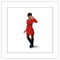 Gallery Pops Star Trek - Nyota Uhura Wall Art, White Framed Version, 12" x 12"