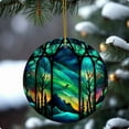 thumbnail image 3 of Christmas Tree Decorations,2D Circular Christmas Tree Ornament - Hanging Holiday Decoration for Festive Display, 3 of 4