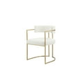 thumbnail image 3 of Fur Dining Chair in Brushed Gold and Black Boucle, 3 of 10