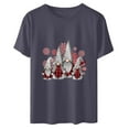 thumbnail image 6 of jsaierl Women's Christmas Shirts Short Sleeve Gnomes Graphic Tops Casual Crewneck Shirt Bleached Oversized Tees Blouse Top Women Fall Fashion 2023, 6 of 6