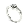 thumbnail image 2 of 1/4 Carat T.W. Diamond Cluster 10kt White Gold Engagement Ring, 2 of 5